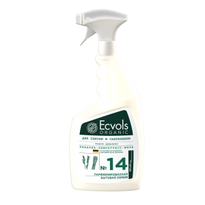 Средство для чистки сантехники и плитки Ecvols №14 с эфирными маслами (лаванда-лемонграсс-мята), 750
