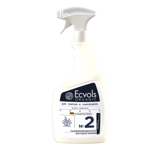 Средство для чистки сантехники и плитки Ecvols №2 с эфирными маслами (трава), 750 мл